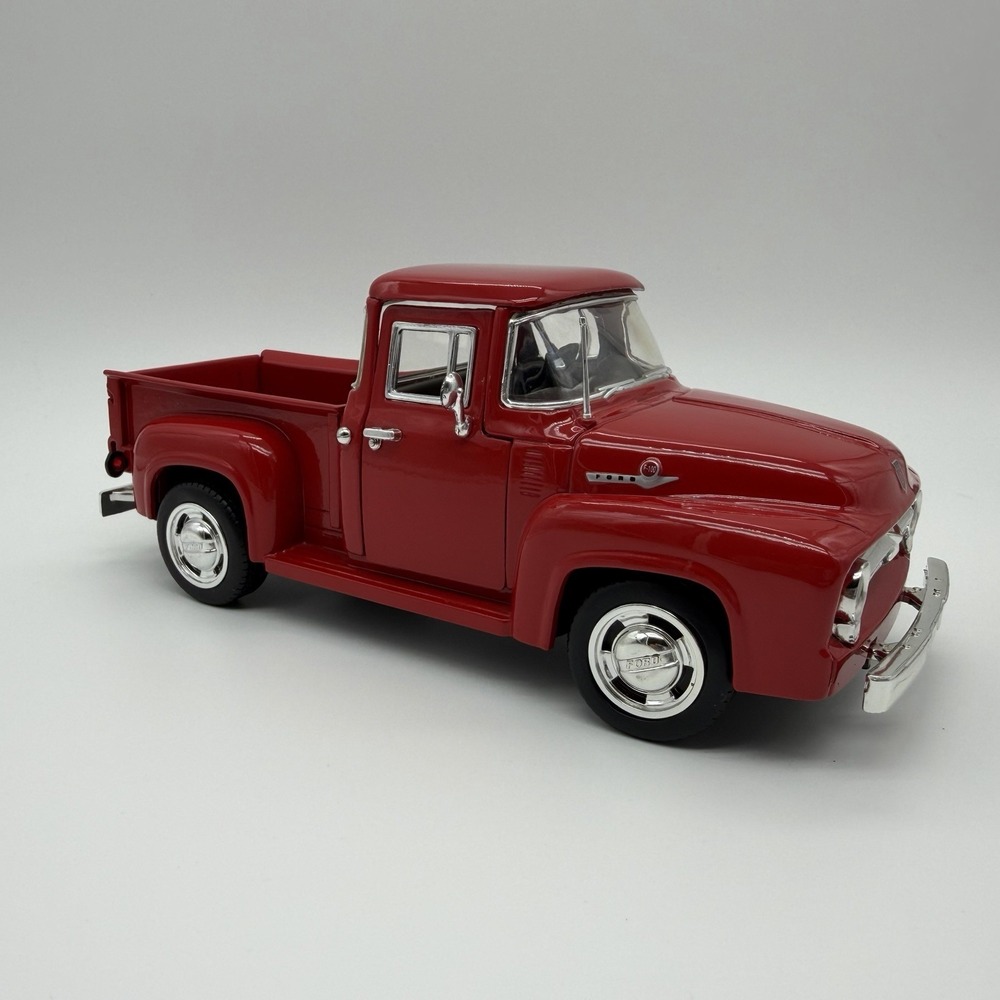 Red 1956 Ford F-100 Pickup Truck 1/24 Scale